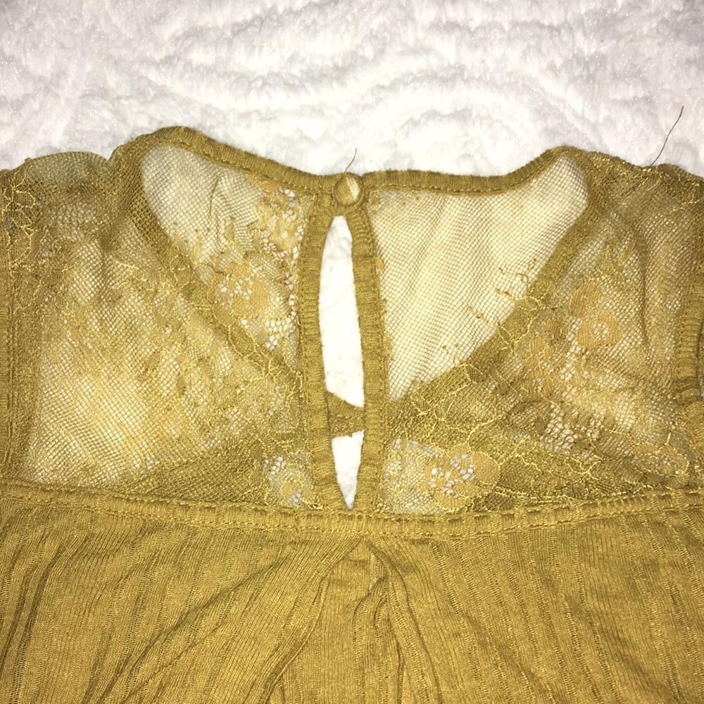 Yellow Lacey Blouse Top